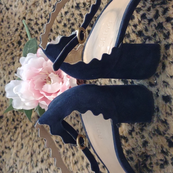 Chloe Lauren Scalloped D'orsay Heel Sz. 39 - Picture 7 of 7